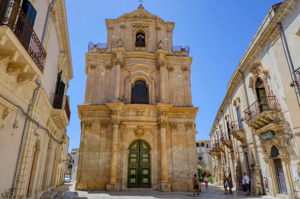 A beautiful church in a Sicilian village