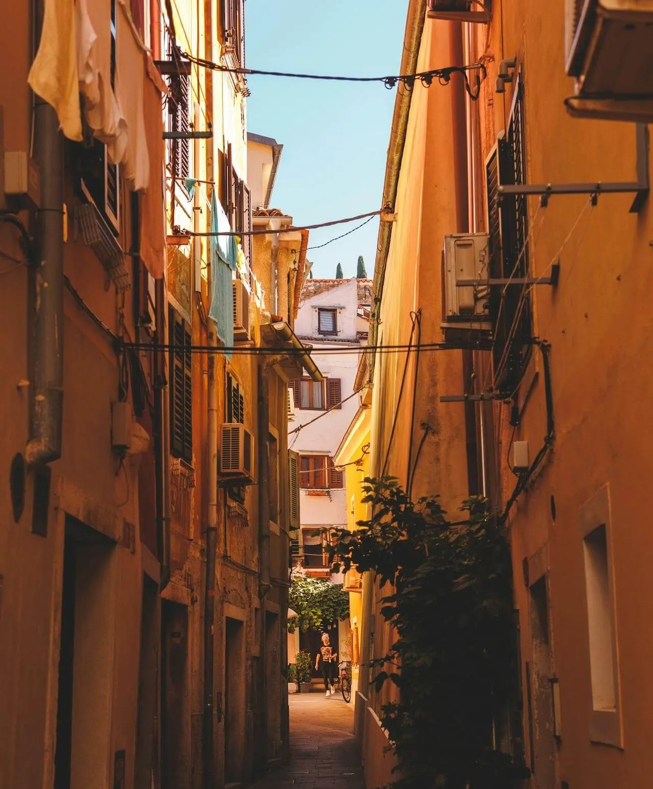 A narrow road in Piran