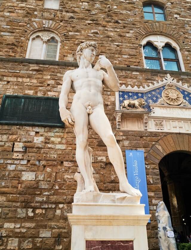 The David of Michelangelo in Florence