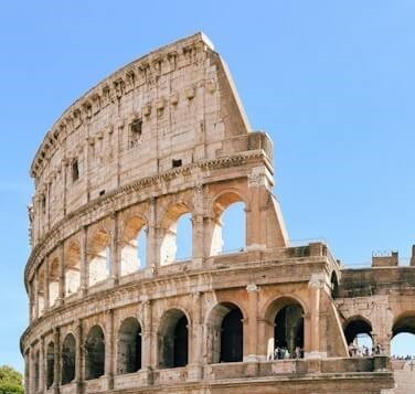 The Colosseum in Rome on a sunny day