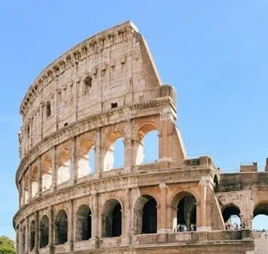 The Colosseum in Rome on a sunny day