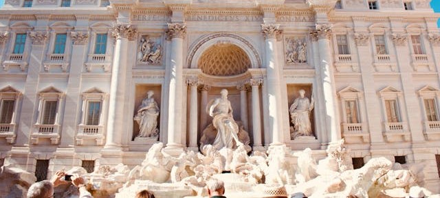 A detail from the Fontana di Trevi