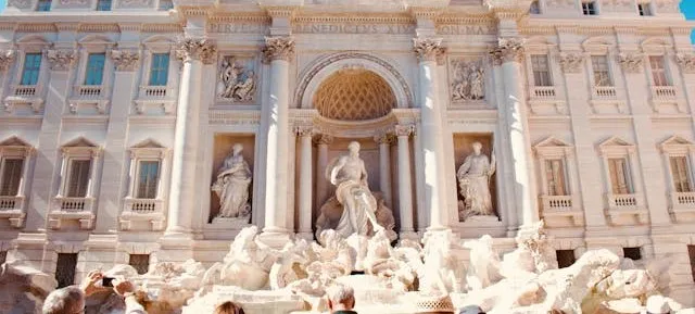 A detail from the Fontana di Trevi