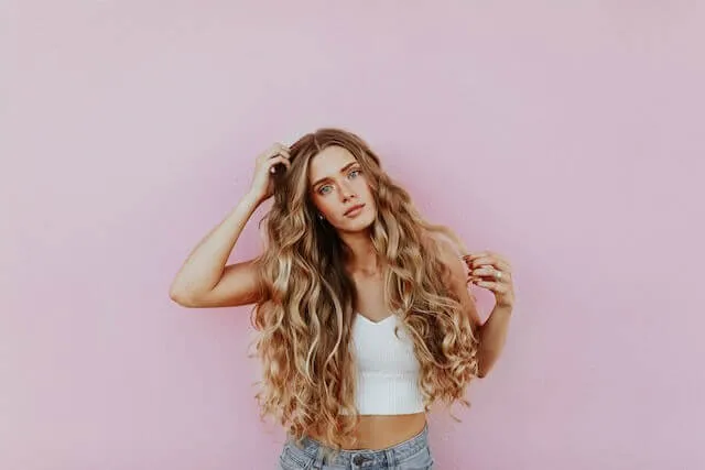 A woman with long hair