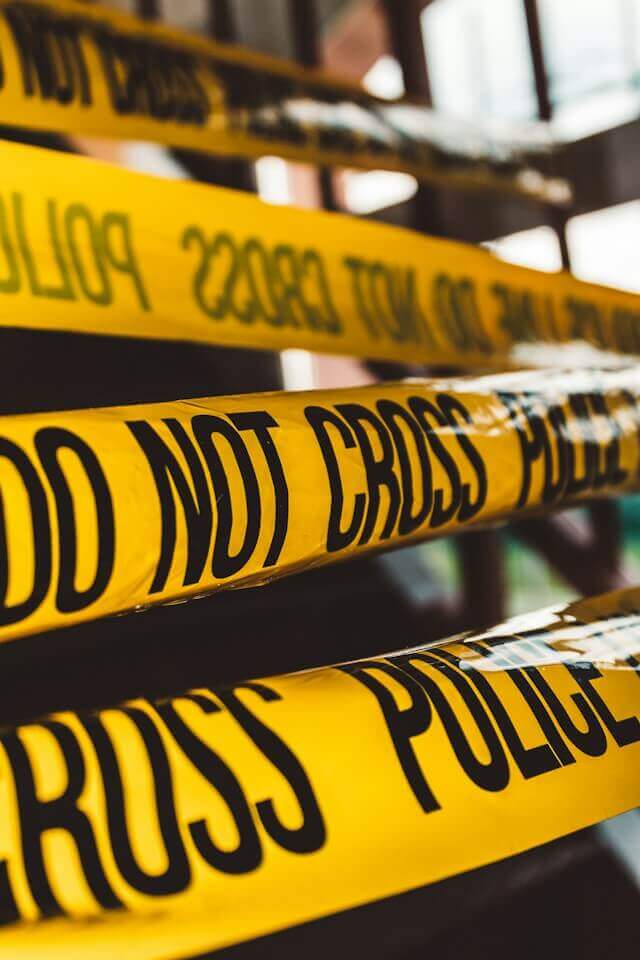 A yellow police string