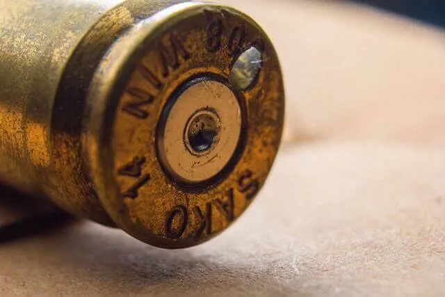 A bullet laying on the ground